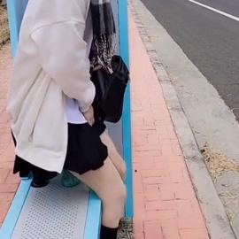 Surprise Asian Schoolgirl Public