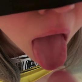 Jade In Cheerleader Oufit Giving A Blowjob